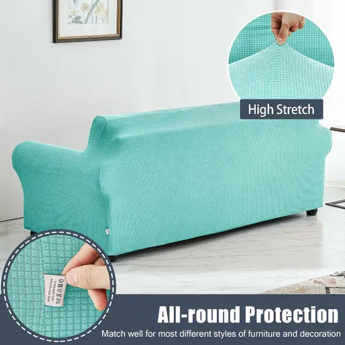 Vista 3 de CONRUSER Funda elástica para sofá, impermeable, funda de sofá suave, protector de muebles con parte inferior elástica para niños, mascotas