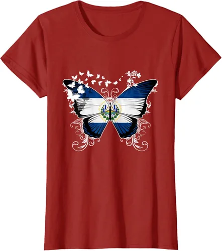 Vista 71 de Camiseta Salvadoreña Bandera El Salvador, Negro