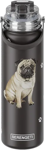 Vista 23 de SERENGETI Botella de Agua de 24 Oz de Acero Inoxidable con Tapa a Prueba de Derrames - Termo de agua de doble pared con aislamiento al vacío PERRO