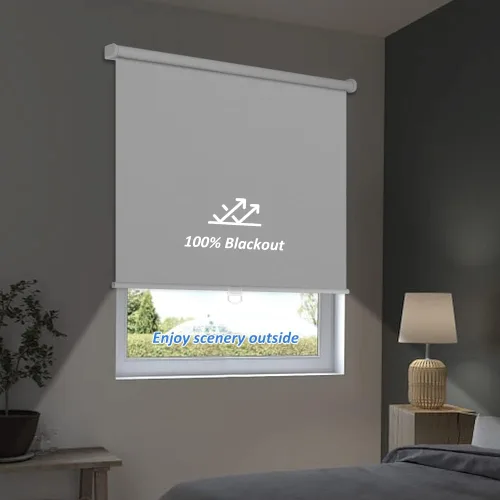 Vista 2 de LUCKUP Persianas enrollables opacas sin cordones para ventanas, oscurecimiento de la habitación, persianas enrollables, impermeables