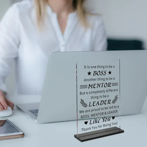 Vista 4 de Regalos para jefes para mujeres y hombres, regalos de agradecimiento para empleados de oficina, aniversario de trabajo, aniversario, líder