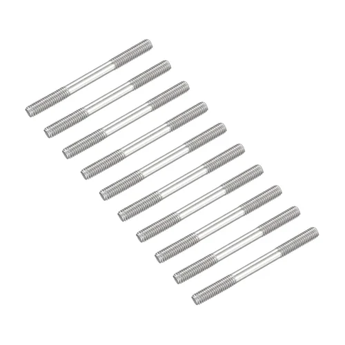 Vista 18 de METALLIXITY Tornillos de doble extremo (rosca M3, 0.787 in de longitud), 20 unidades, acero inoxidable 304, pernos de varilla roscados dobles