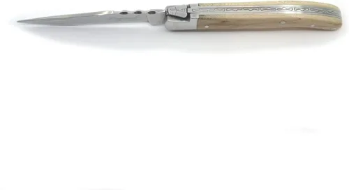 Vista 3 de TopKnife Laguiole - Cuchillo plegable multiusos de 7-5/8 pulgadas, mango de madera de arce, buena opción como cuchillo personal para carne, caja