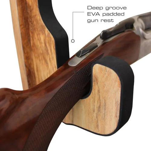Vista 3 de Rush Creek Creations - Soporte de pared para rifle, escopeta y pistola individual, soporte para pistola de interior para caza y tiro, estante