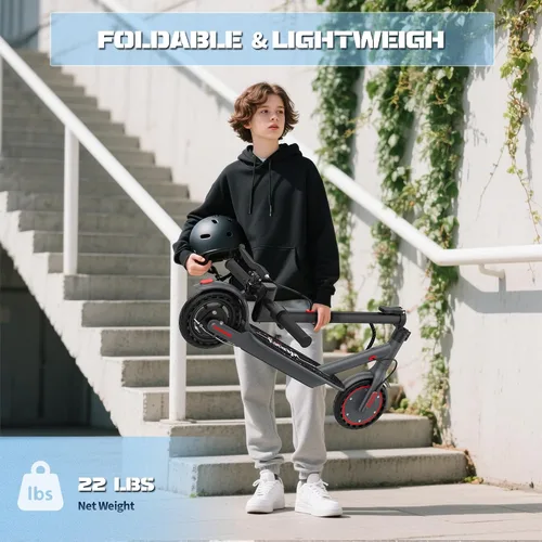 Vista 6 de Electric Scooter, 350W Strong Motor, Up to 19 MPH, E/D/S 3 Gear Speed, 15 Miles Range, Foldable Lightweight E-Scooter with 8.5 Inch Tires, Smart APP