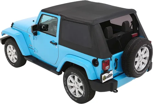 Vista 7 de Bestop 56852-35 Toldo de diamante negro Trektop para Jeep Wrangler JK 2 puertas 2007-2018
