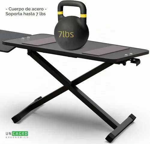 Vista 6 de KT3 Soporte para teclado de computadora para escritorio, elevador de teclado para escritorio, soporte de teclado ajustable en altura para elevar