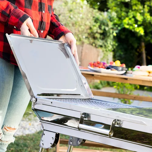 Vista 3 de Barbacoa Plegable de Acero Inoxidable para Carbón ExelQ InnovaGoods