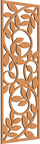 Vista 43 de 9 3/8"W x 24 3/8"H x 1/4"T Utica Decorativo Fretwork Madera Paneles de Pared, Abedul