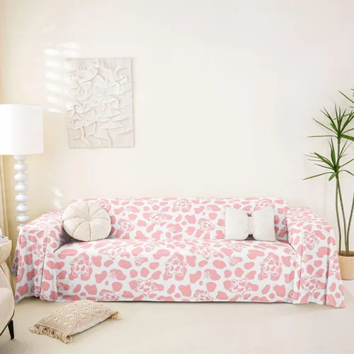 Vista 33 de Erosebridal Funda protectora para sofá, diseño de vaca lechera, diseño de vaca verde manzana, funda acolchada para sofá de animales occidentales