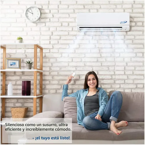 Vista 8 de Mini Split de 2 zonas, aire acondicionado 12000 + 12000 sin conductos, mini split de doble zona precargada, incluye dos líneas gratuitas de 25 pies