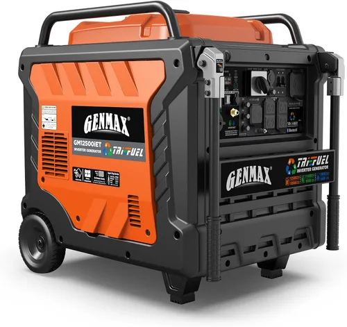Vista 19 de GENMAX Generador inversor silencioso de 6250 W de tres combustibles (modelo 2026) cuenta con arranque y parada automática de 2 cables, control