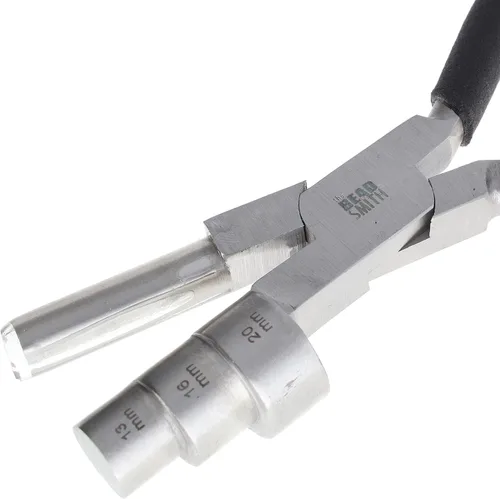 Vista 8 de The Beadsmith Little Wrapper Alicates – Herramienta de envoltura de varios pasos – Barriles de 5, 7 y 0.394 in – 6 pulgadas de largo, mandíbulas