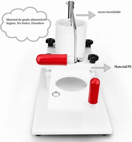 Vista 3 de Huanyu Máquina formadora de hamburguesas comercial Material PE 110 mm 4.3 "Manual Burger Press Meat Patty Forming Processor White Burger Press Tool
