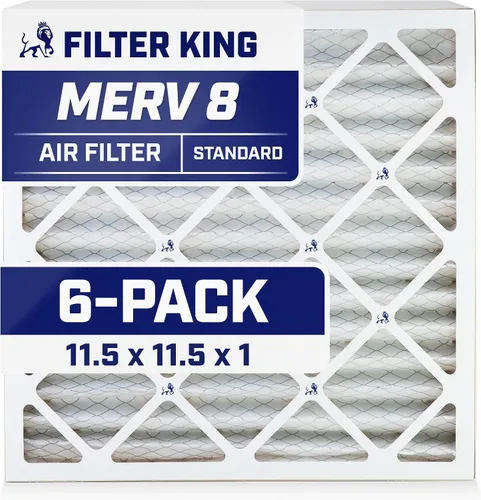 Vista 129 de Filter King Filtro de aire 6x12.25x1 Paquete de 6 Filtros plisados MERV 8 HVAC para horno A/C HECHO EN EE. UU. Tamaño real: 6 x 12.25 x .75