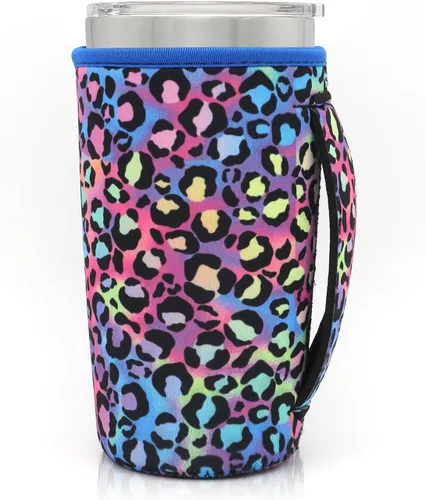 Vista 129 de Fundas Aislantes de Neopreno Portavasos con Asa para Vasos Tumbler de 20oz, Funda Reutilizable para Café Helado Para Tazas de Café de 30oz - 32oz