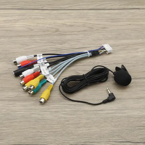 Vista 7 de Arnés de cableado RCA de 20 pines RCA Cable adaptador RCA estéreo de salida RCA Cable de extensión de cable de extensión Accesorios de coche