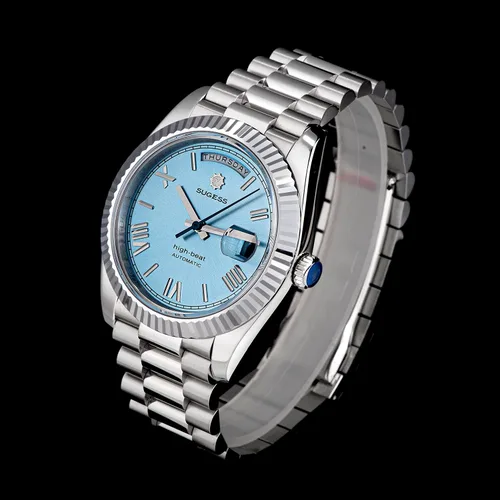 Vista 5 de Sugess S433.01 DD Date & Day Business Seagull Reloj mecánico automático para hombre, plateado, Mecánico