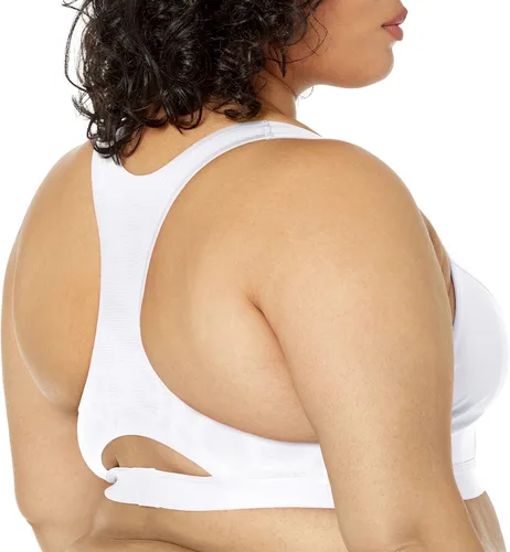 Vista 2 de Champion Women's Racerback Sports Bra, Absolute, Moisture Wicking, Moderate Support (Plus Size)