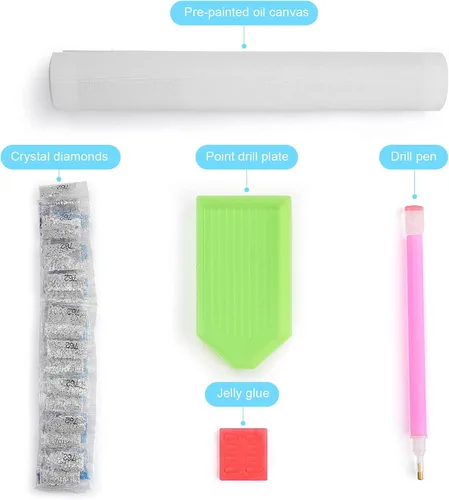 Vista 8 de Kit de pintura de diamante con diseño de pájaro kiwi gordo lindo y cuadrado completo, manualidades para decoración de pared del hogar