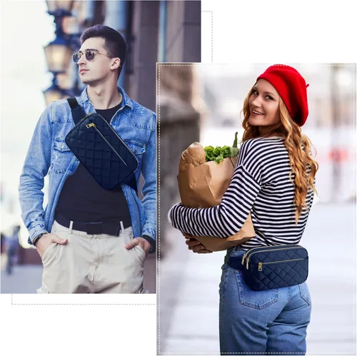 Vista 2 de Riñoneras para mujeres y hombres, niñas, niños, adolescentes, riñonera, linda, riñonera, casual, con múltiples bolsillos, cinturones ajustables