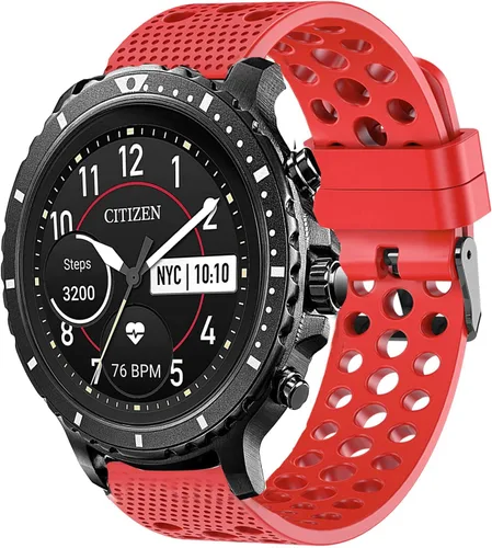 Vista 3 de Compatible con correas Citizen CZ de repuesto de silicona, correa deportiva con hebilla de metal, compatible con reloj inteligente Citizen CZ