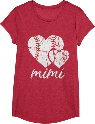 Vista 75 de Camiseta de béisbol Mimi para el Día de la Madre, Negro, S
