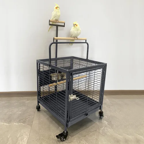 Vista 6 de Jaula de viaje para pájaros, fácil de transportar o transportar. Ruedas giratorias incluidas