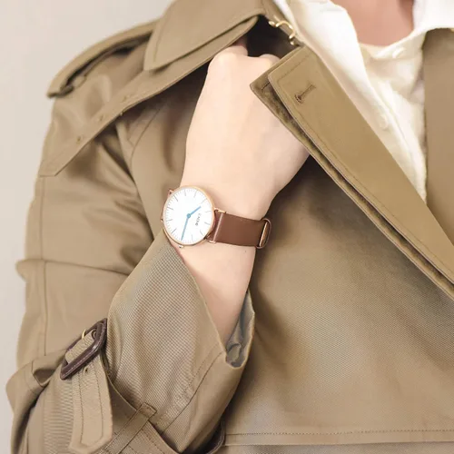 Vista 5 de EACHE Correas de reloj de cuero de liberación rápida para hombres y mujeres, correas de reloj de cuero fino para mujer, 0.472 in, 0.551 in, 0.630
