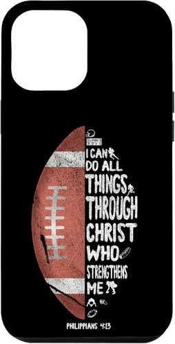 Vista 25 de iPhone 13 I can do all things through Christ Philippians 4:13 - Funda de fútbol