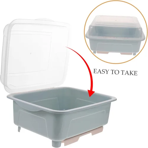 Vista 5 de COLLBATH Bandeja escurridor de tablero, bandeja para botella, con soporte, organizador de secado de vasos, utensilios de almacenamiento, placa