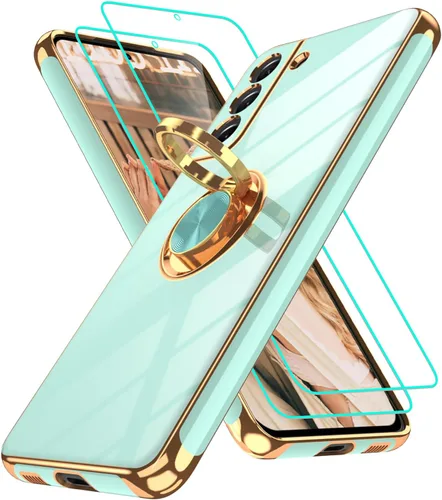 Vista 162 de Funda para Motorola Moto G 5G 2024: Funda Moto G Play 5G 2024 con 2 piezas de protectores de pantalla, soporte de anillo de rotación de 360°
