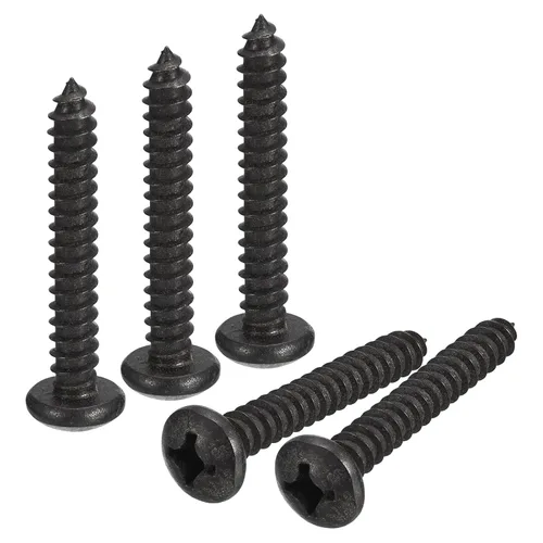 Vista 11 de uxcell Tornillo autorroscante Phillips de cabeza plana de 1/4 x 1, 25 piezas - Tornillo de madera de cabeza redonda de acero inoxidable 304