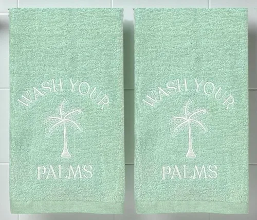 Vista 22 de Serafina Home Toallas de mano náuticas para huéspedes: Coastal Love Anchors The Soul, 2 piezas suaves y absorbentes