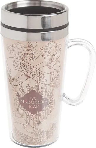 Vista 19 de Spoontiques - Taza de viaje aislada - Taza de café con logotipo de Batman - Regalo para amantes del café - Taza de café divertida - 14 oz - Negro
