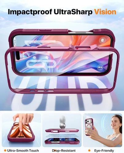Vista 757 de DIACLARA - Funda transparente compatible con iPhone XR 6.1 pulgadas 2018