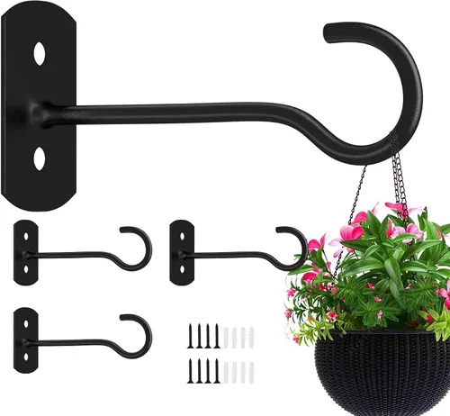 Vista 27 de Ganchos de techo para plantas colgantes, paquete de 2.5 pulgadas, ganchos de pared para plantas, luces, macetas, linternas, comederos de pájaros