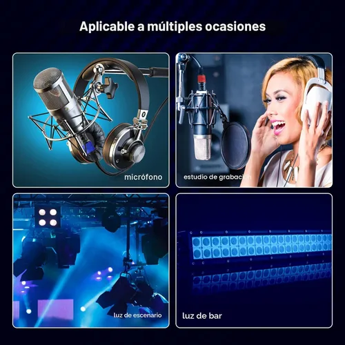 Vista 6 de Cables XLR, cable de micrófono XLR de 1.5 pies, paquete de 4 unidades, cable de altavoz XLR de 3 pines chapado en oro macho a hembra, cable de Negro