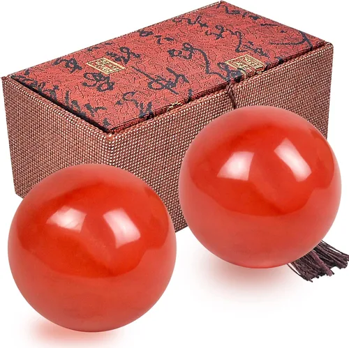 Vista 16 de fengshuisale Feng Shui Bolas de salud chinas (azul con fénix y dragón) 3.8cm/1.5" Pulsera de cuerda roja