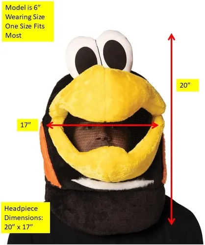 Vista 5 de Rasta Imposta NHL Hockey Iceburgh Pittsburgh Pingüinos Cabeza de Mascota Disfraz Deportivo Adulto Talla única