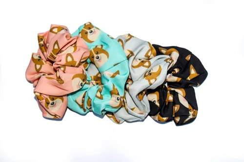 Vista 4 de Scrunchies - Bandas elásticas de algodón para el cabello – Lazos para el cabello – Accesorios para el cabello para niñas – Regalos para mujeres