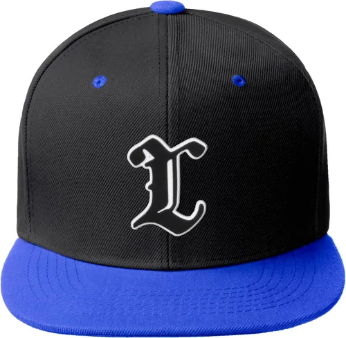 Vista 1327 de Daxton Gorra clásica con visera de billete plano con letras del alfabeto inglés antiguo de la A a la Z