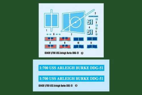 Vista 4 de Hobby Boss USS Arleigh Burke DDG-51 Kit de construcción de modelo de barco