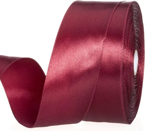 Vista 63 de YASEO - Cinta de satén sólido verde manzana de 1 pulgada para envolver regalos, 50 yardas Soft, Satiny, Colorfast, Polyester Fabric, Ease of Use