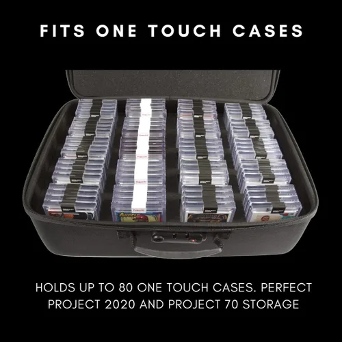 Vista 4 de Card Titan Toploader y One Touch - Caja de almacenamiento de tarjetas coleccionables con cierre de cremallera, caja de tarjetas deportivas