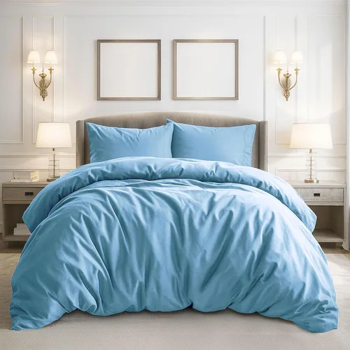 Vista 14 de Pure Bedding - Funda de edredón tamaño Individual/Individual XL - Juego de ropa de cama extra suave de 2 piezas, incluye 1 funda de edredón de 68 x