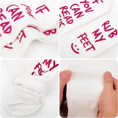 Vista 2 de WANZHIHUI 6 Pairs Funny Women Novelty Socks with Grips- Gift for Christmas Holiday Birthday Labor and Delivery
