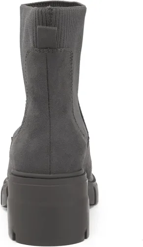 Vista 5 de REDTOP Botas Chelsea elásticas para mujer, tacón grueso, plataforma, suela de lengüeta, botines al tobillo