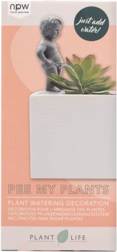 Vista 2 de NPW Plant Life - Estatua de estaca de riego automático "Pee My Plants", divertida estaca de riego automático, decoración novedosa para jardín