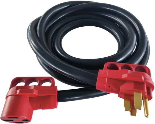 Vista 11 de Valterra Mighty Cord RV - Cable de extensión de 30 amperios, cable de extensión de alimentación de 50 pies, color rojo